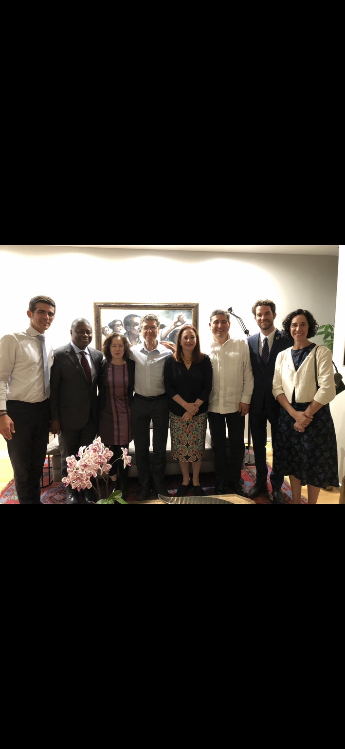 With María Fernanda Espinosa, former Ecuadorian Foreign Minister and UN General Assembly President, and my mentor Jeff Sachs