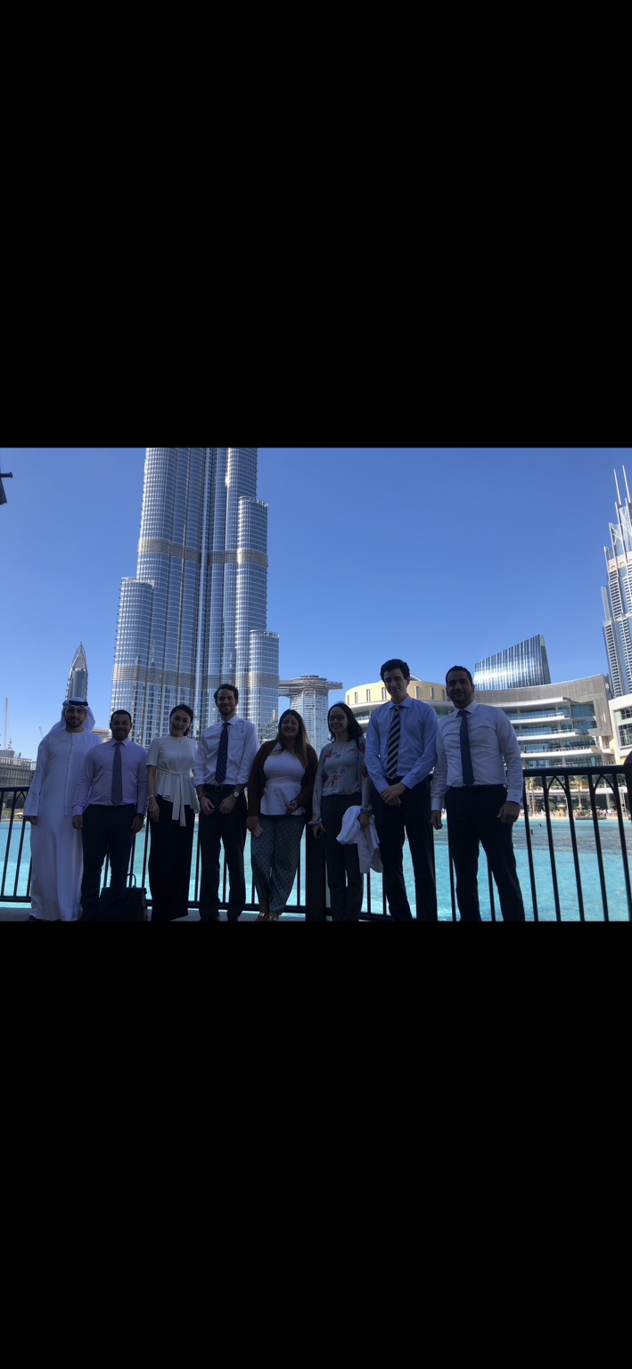 With Ohood Al Roumi, then UAE Minister of State for Happiness and Wellbeing, and her team · Dubai