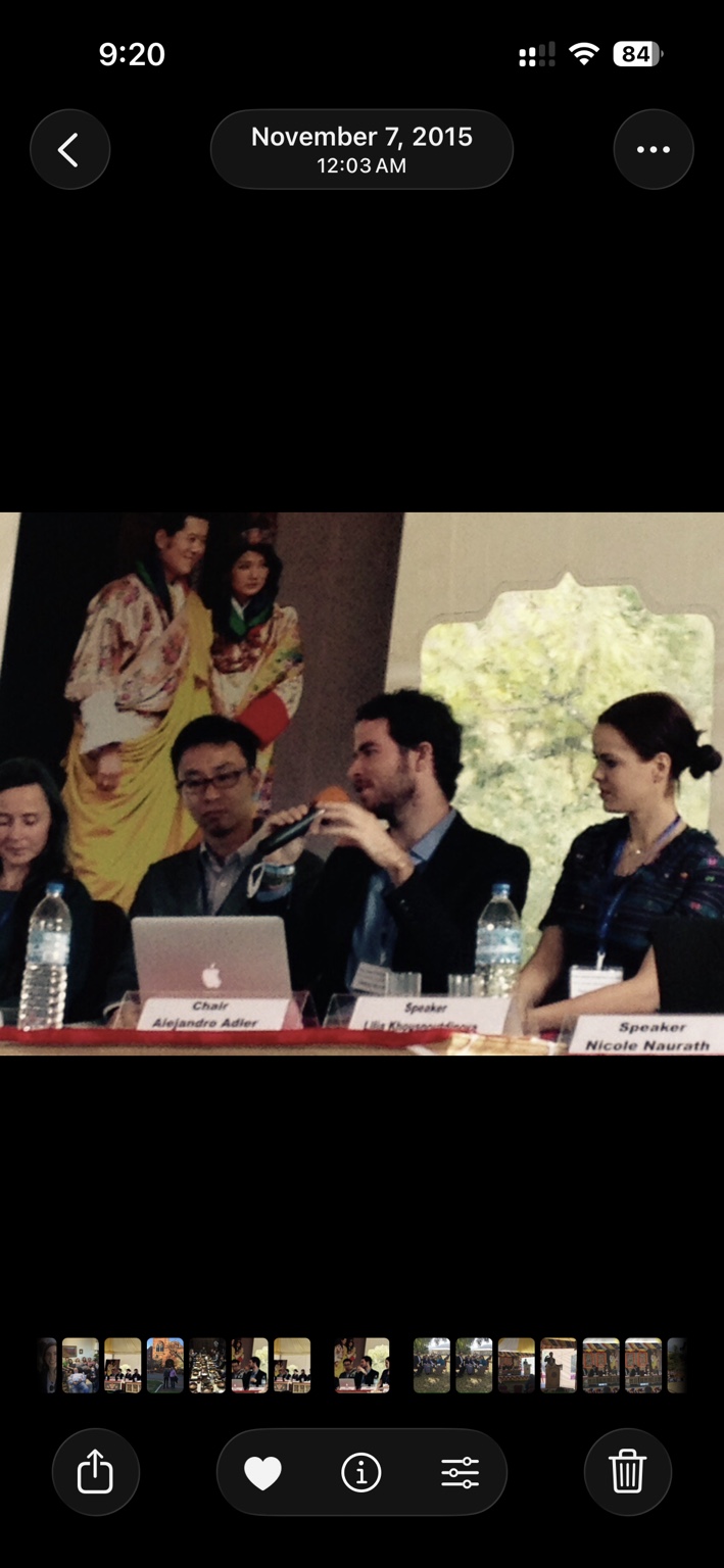 Chairing a panel on Gross National Happiness · Paro, Bhutan