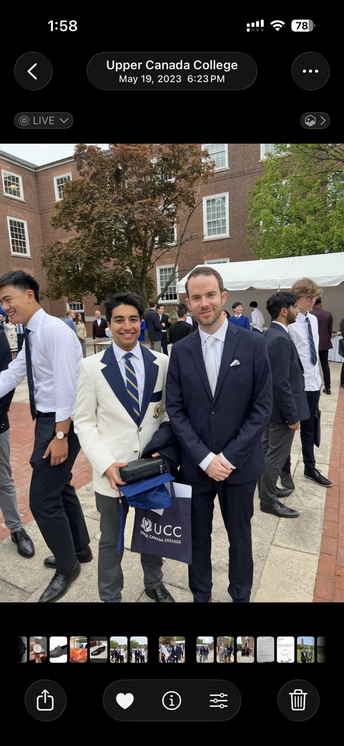 Celebrating graduation with students during my tenure as Dean of Student Life and Wellbeing · Upper Canada College, Toronto, Canada