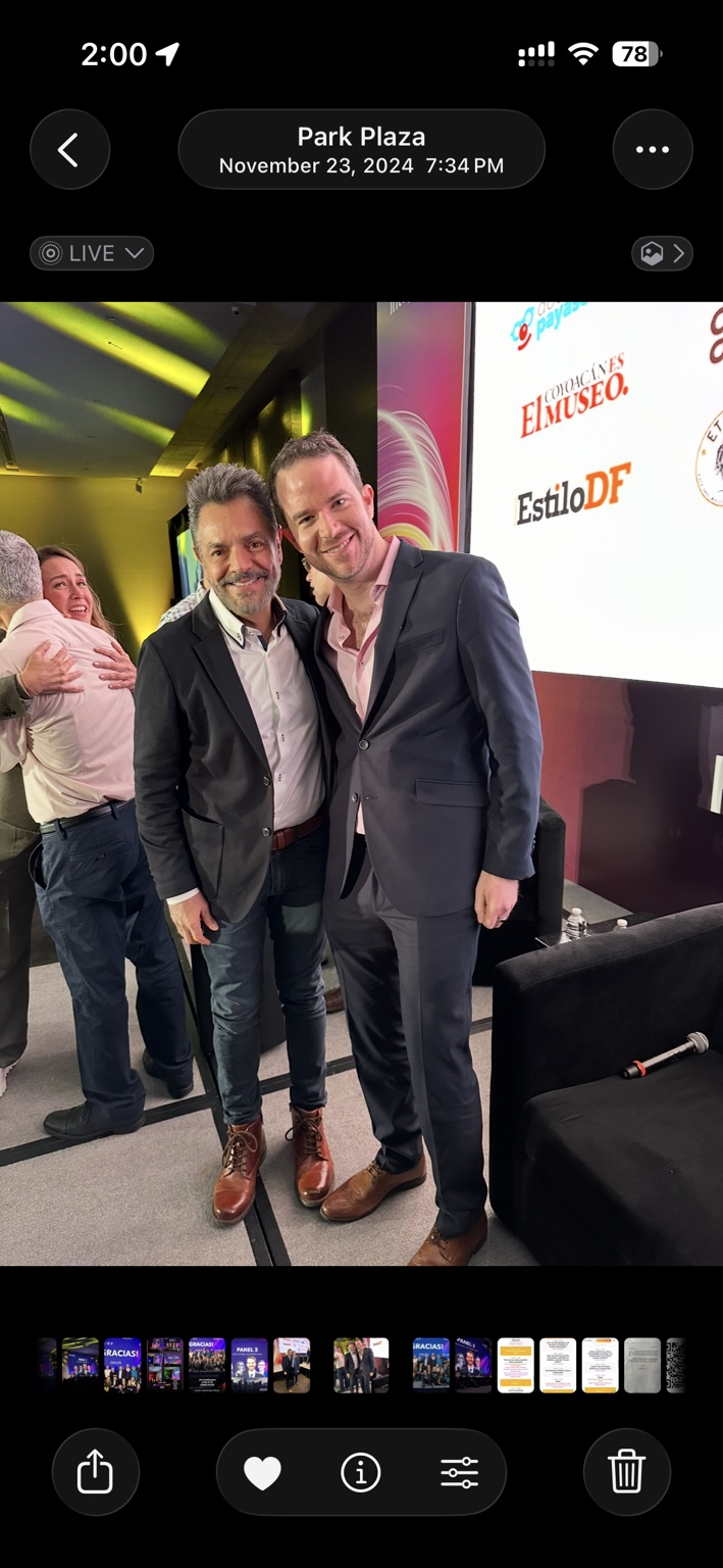 With Eugenio Derbez · Education for the global good and the film Radical